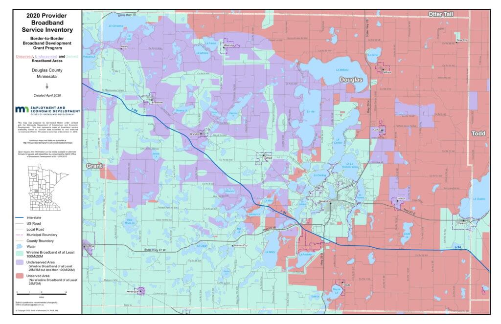 Coverage map graphic