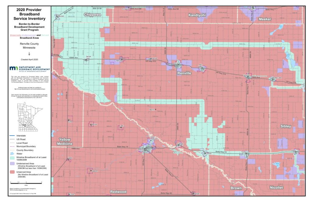 Coverage map graphic