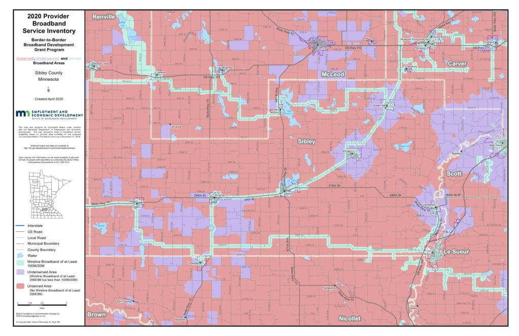 Coverage map graphic
