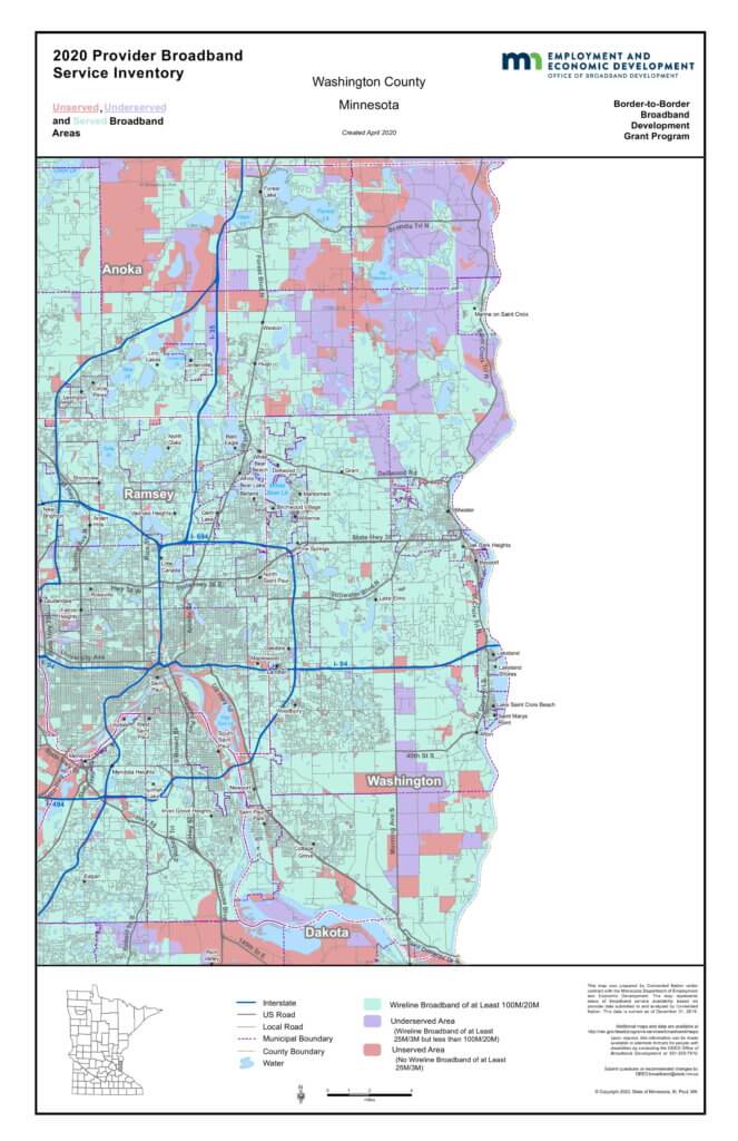 Coverage map graphic