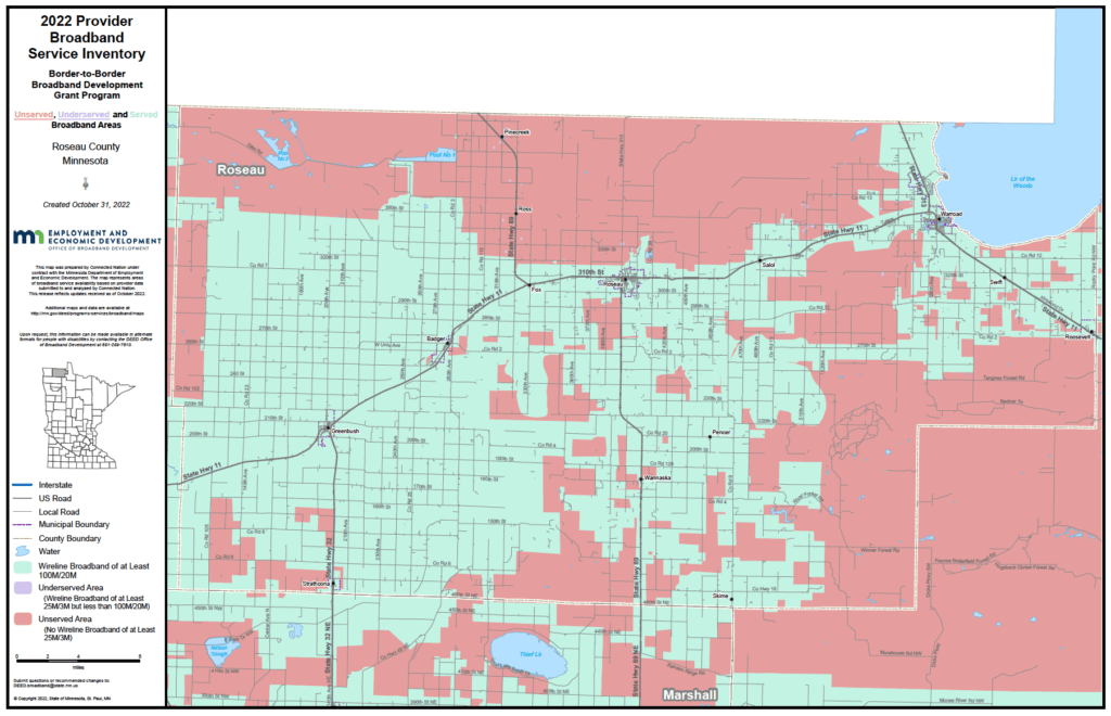 Coverage map graphic