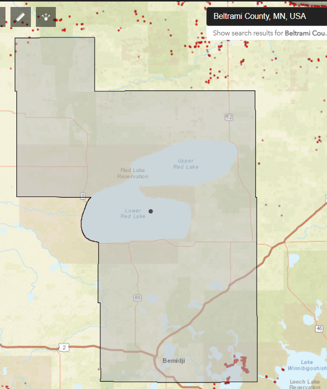 Coverage map graphic