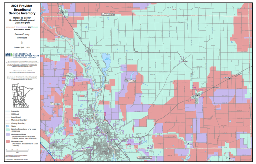 Coverage map graphic