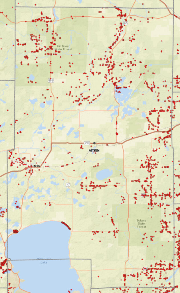 Coverage map graphic