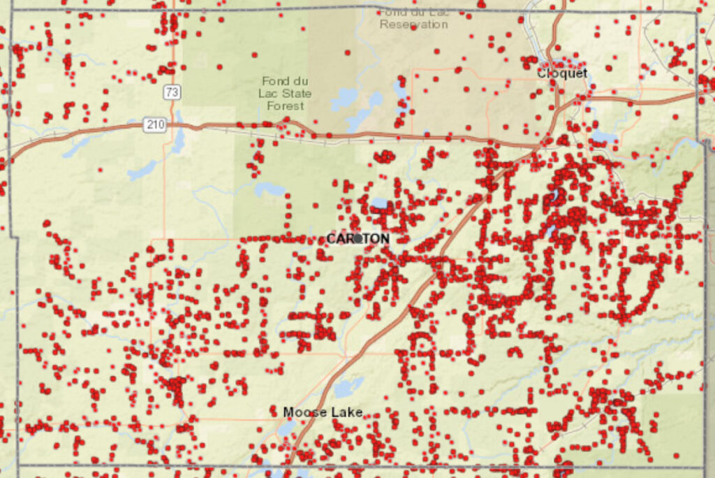 Coverage map graphic