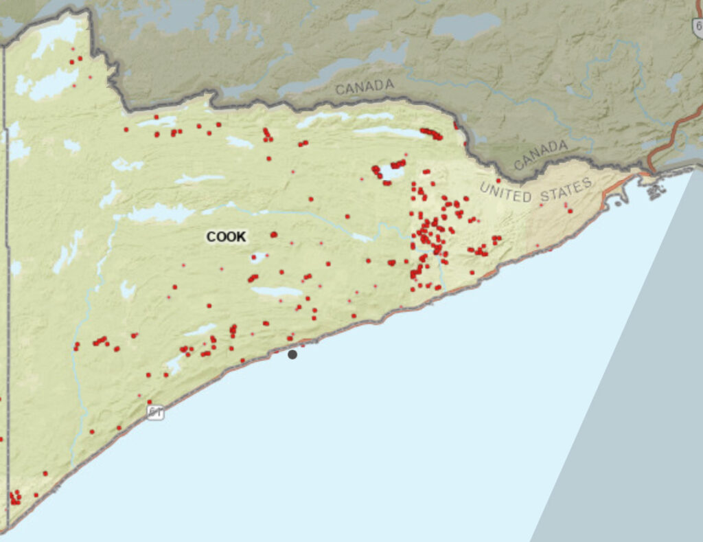 Coverage map graphic