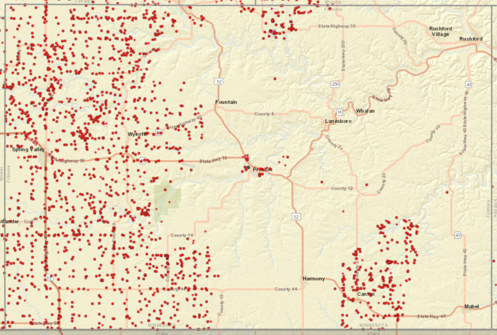 Coverage map graphic