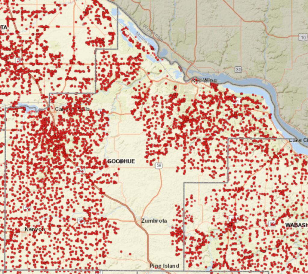 Coverage map graphic
