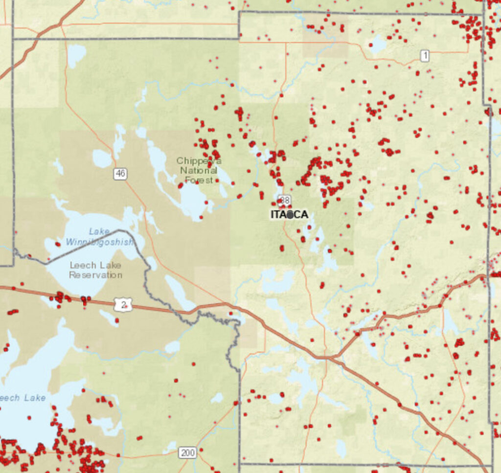 Coverage map graphic
