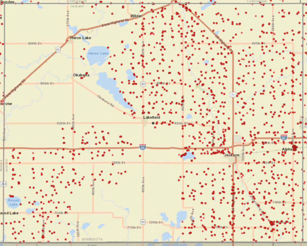 Coverage map graphic