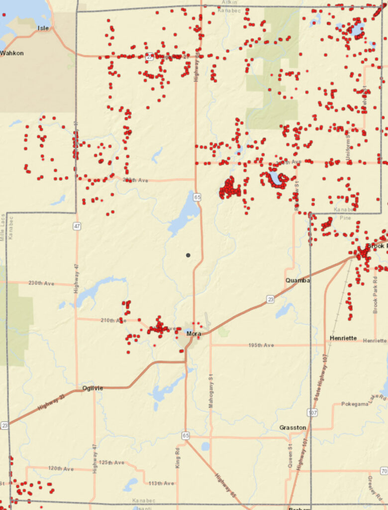 Coverage map graphic