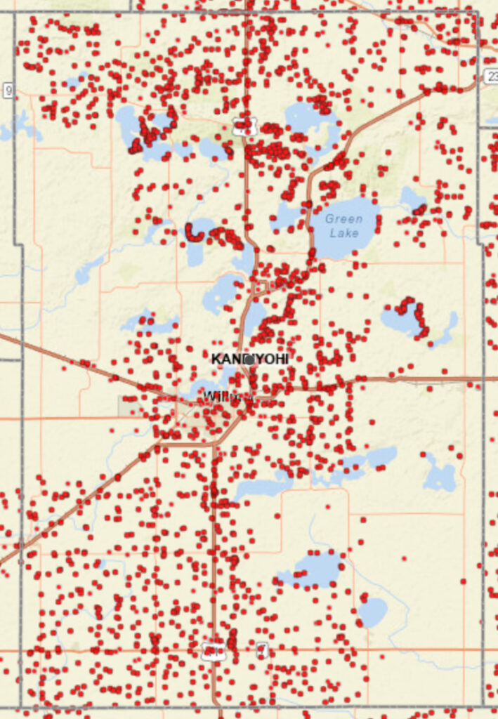 Coverage map graphic