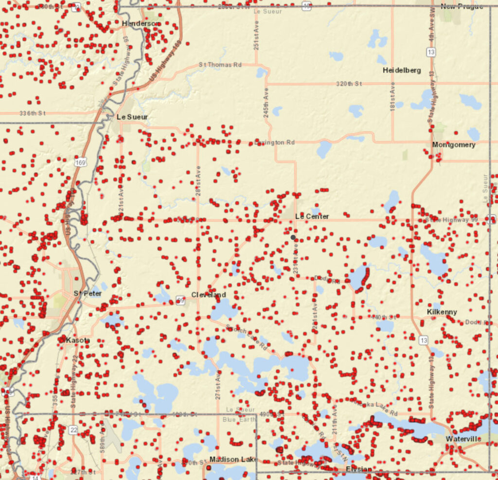 Coverage map graphic