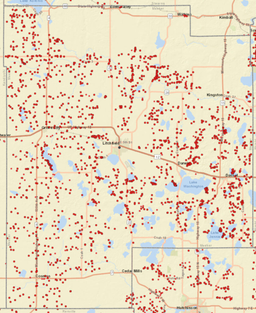 Coverage map graphic