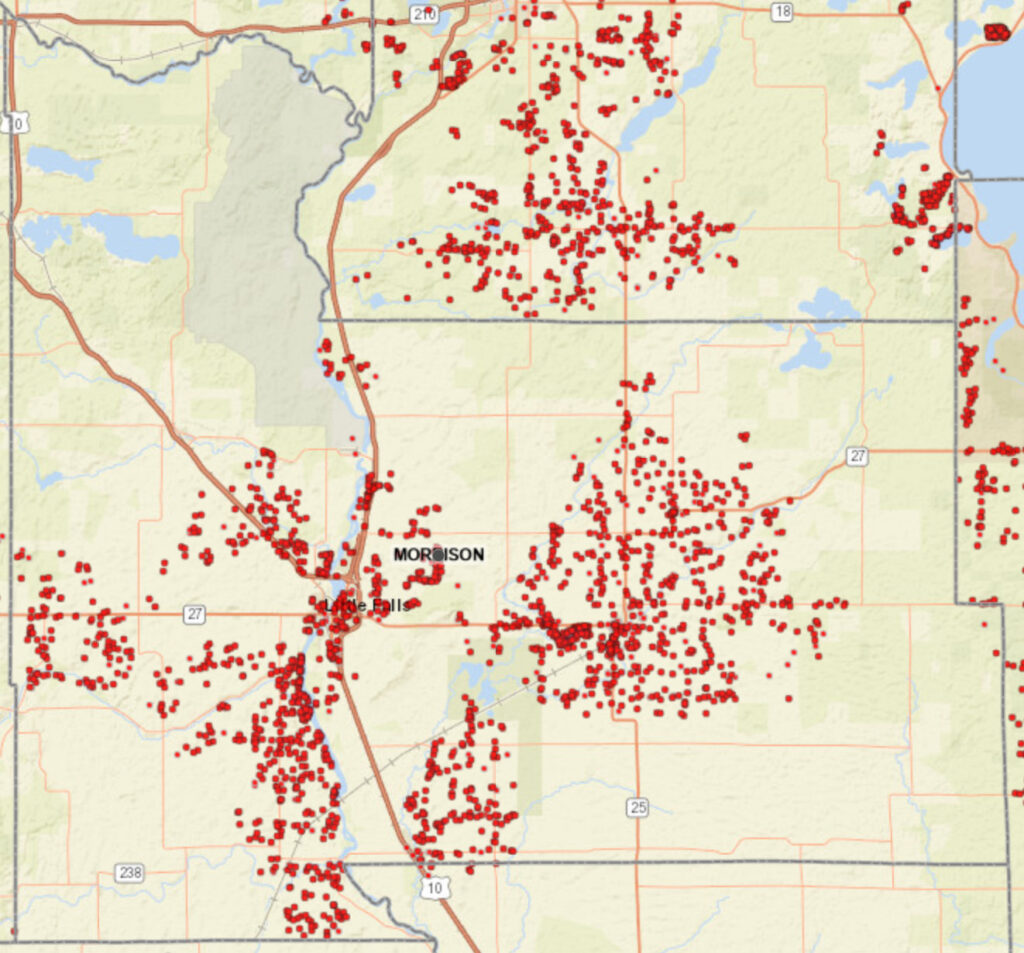 Coverage map graphic