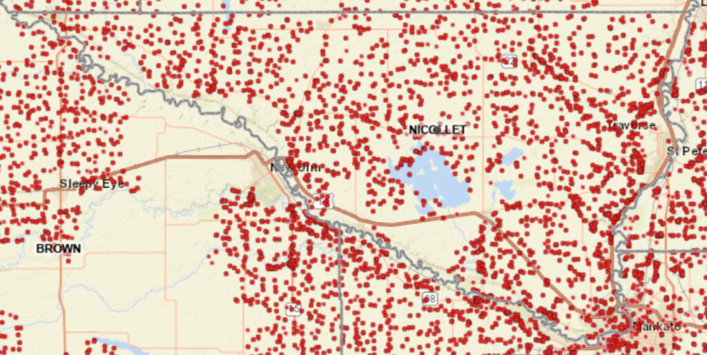 Coverage map graphic
