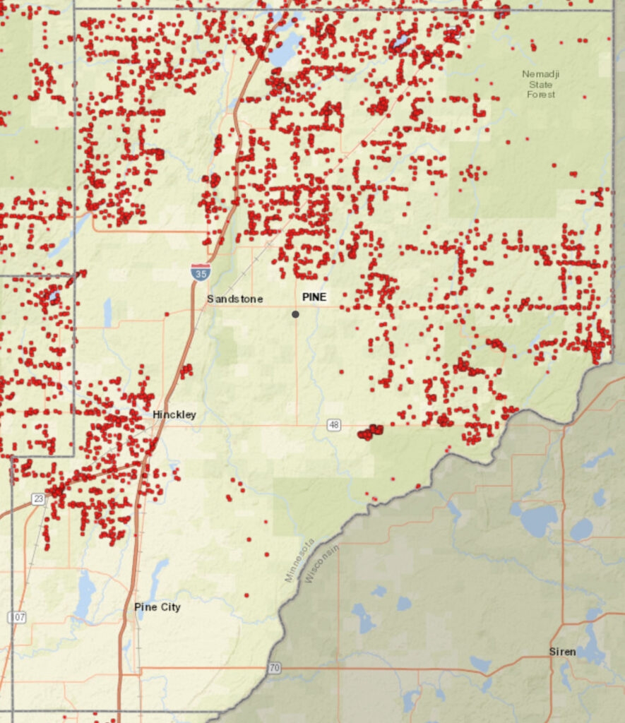 Coverage map graphic