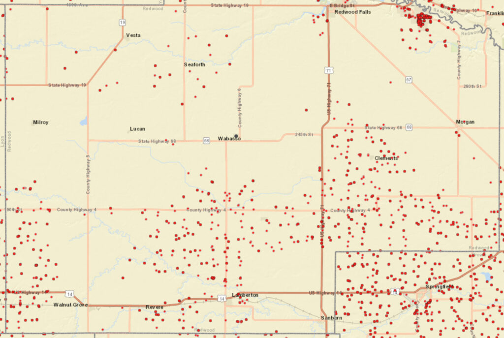 Coverage map graphic