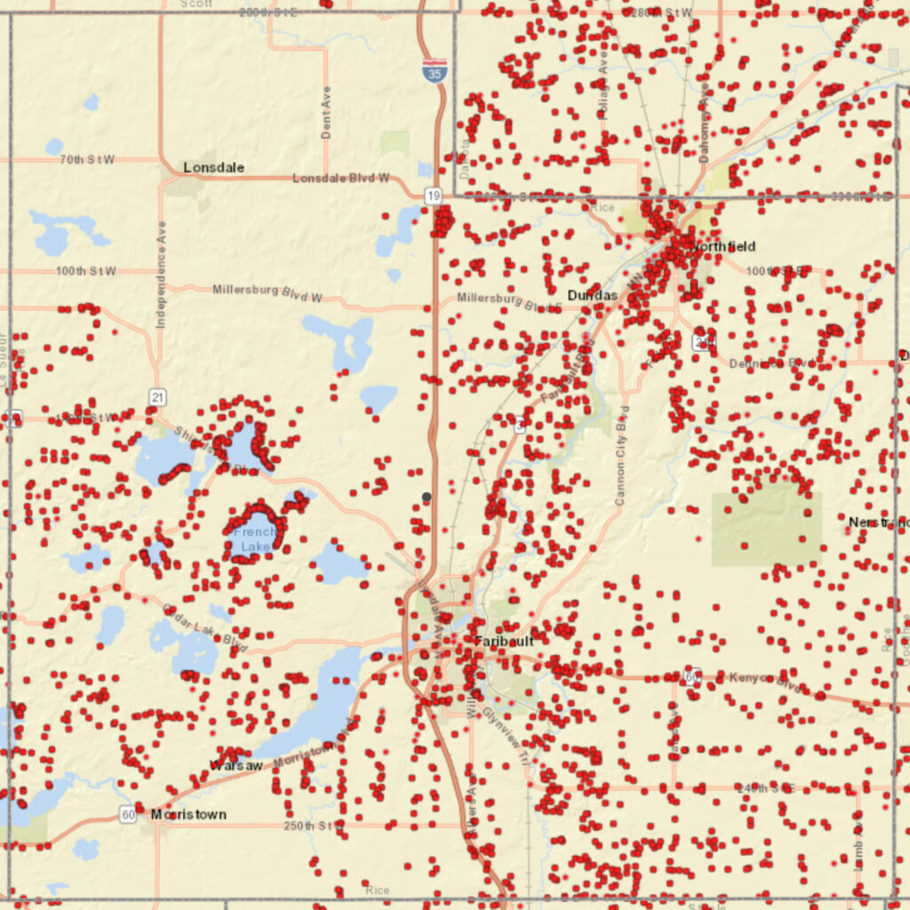 Coverage map graphic