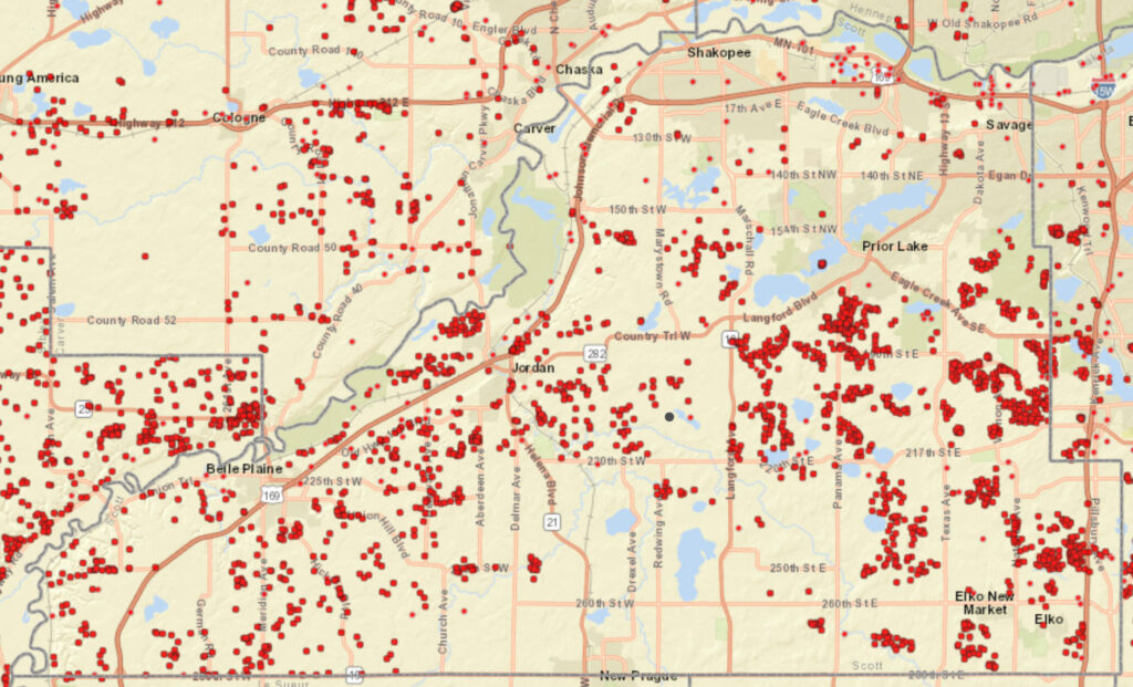 Coverage map graphic