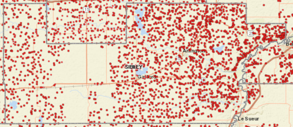 Coverage map graphic