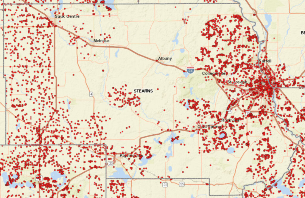 Coverage map graphic