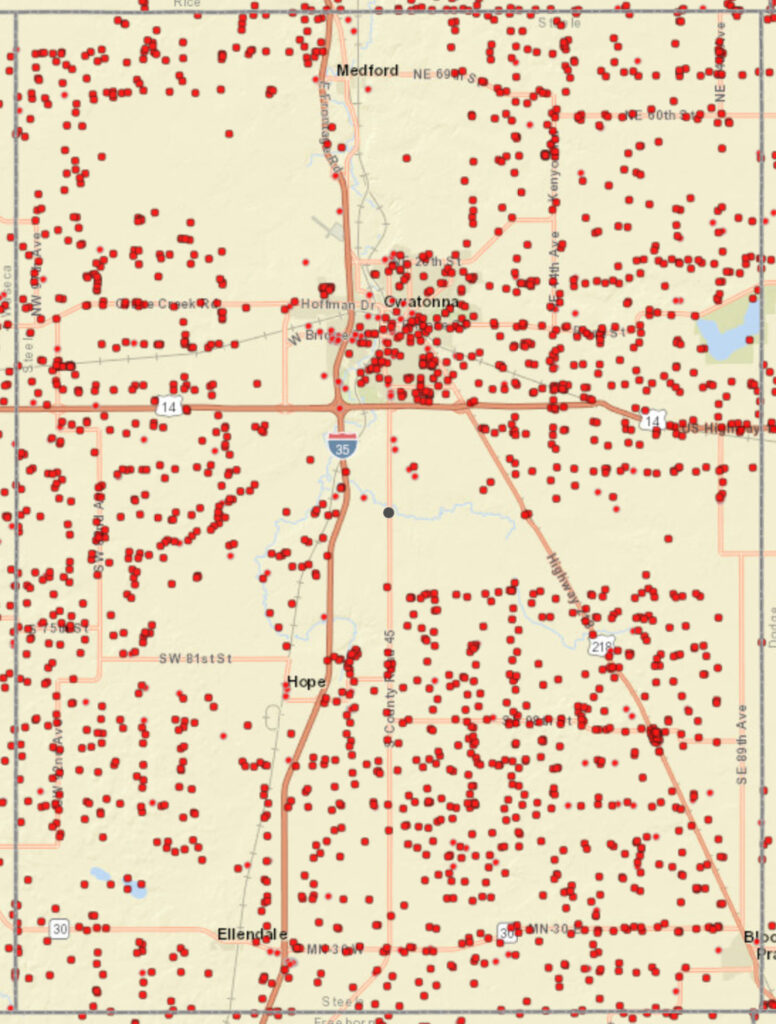 Coverage map graphic