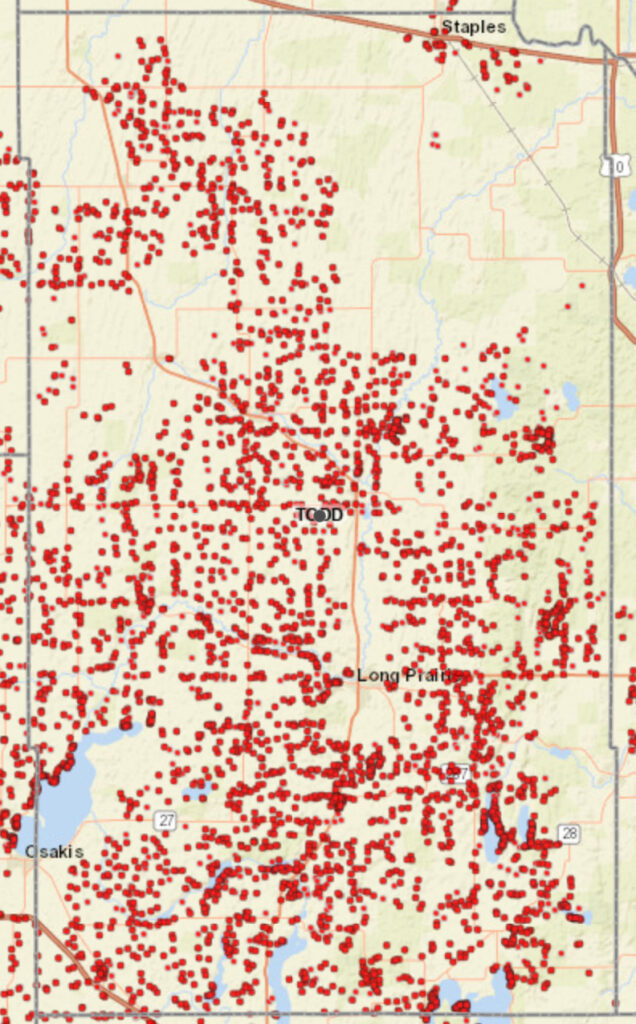Coverage map graphic