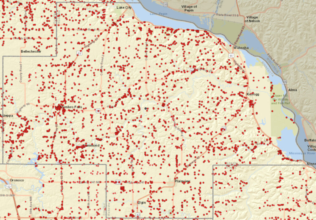 Coverage map graphic