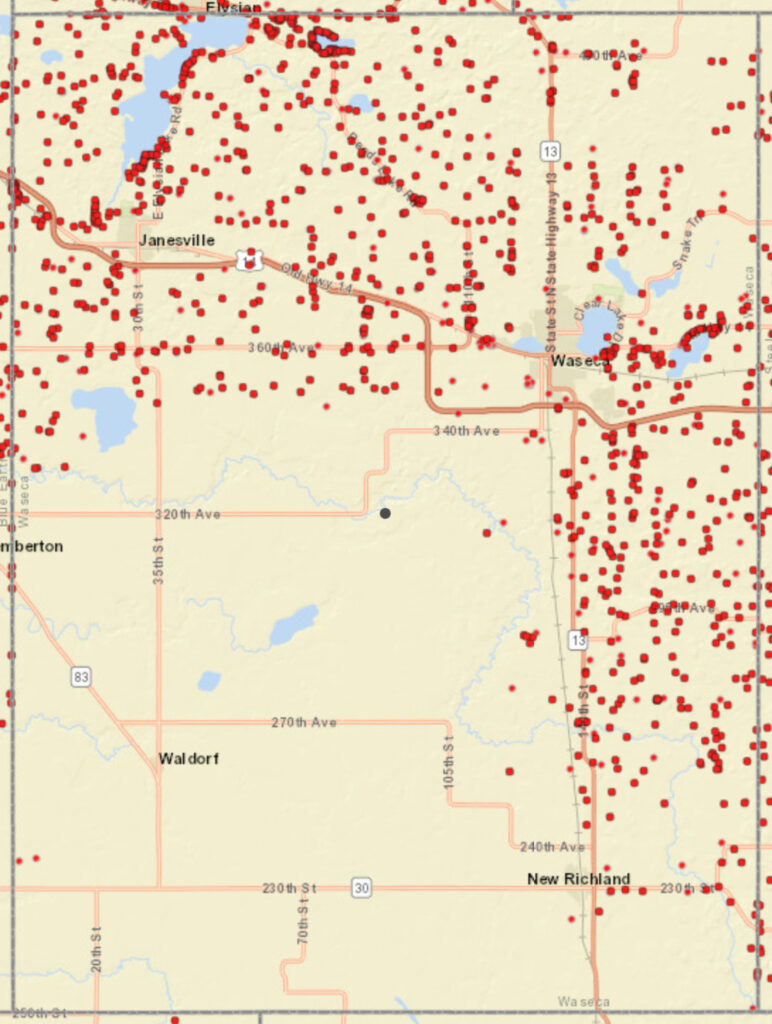 Coverage map graphic