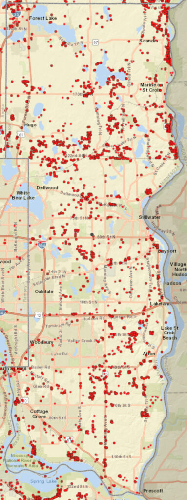 Coverage map graphic