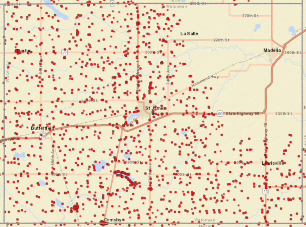 Coverage map graphic