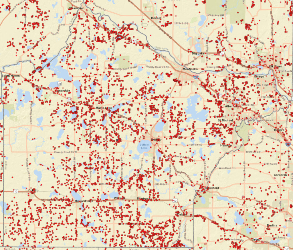 Coverage map graphic
