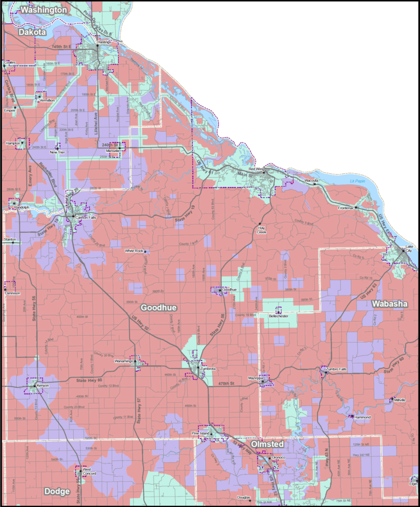 Coverage map graphic