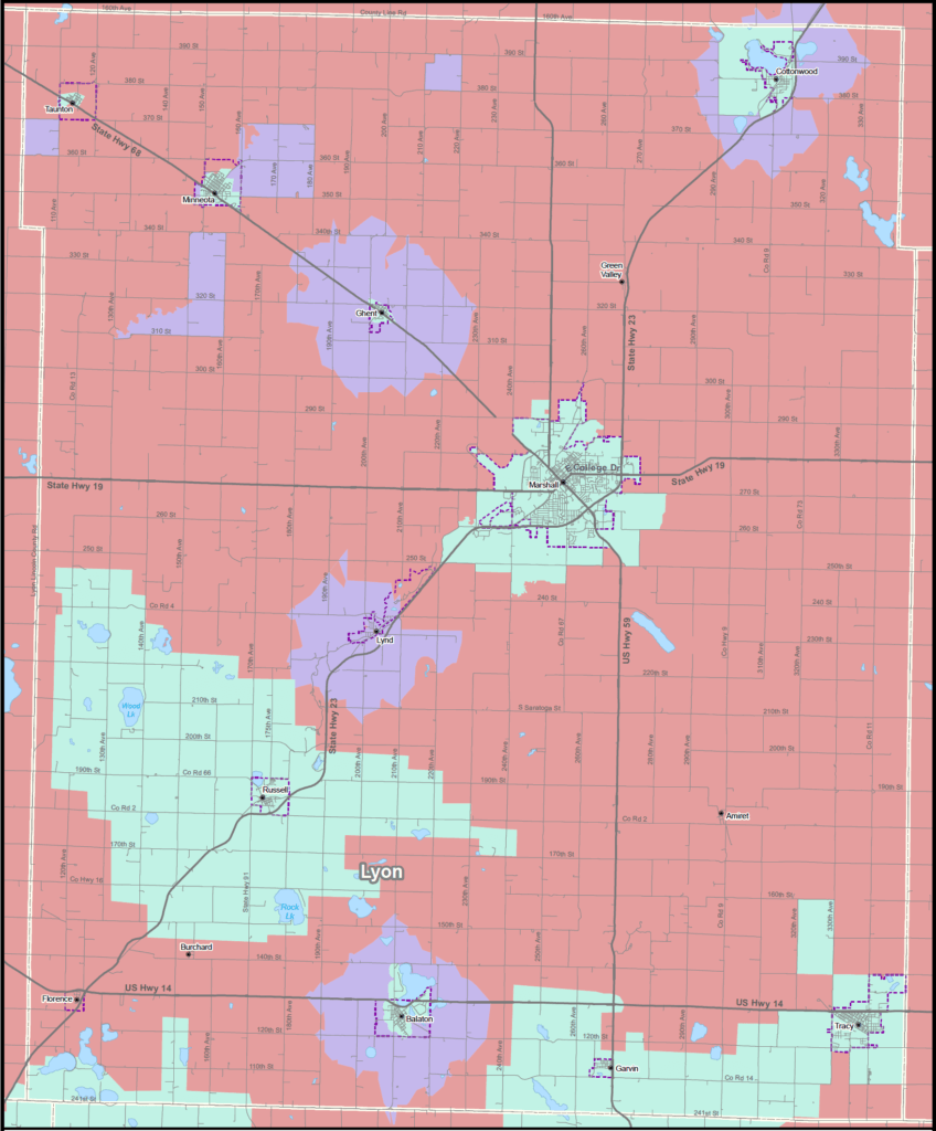 Coverage map graphic