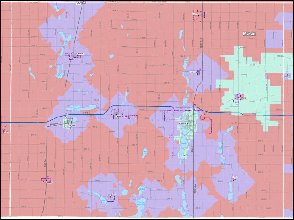 Coverage map graphic