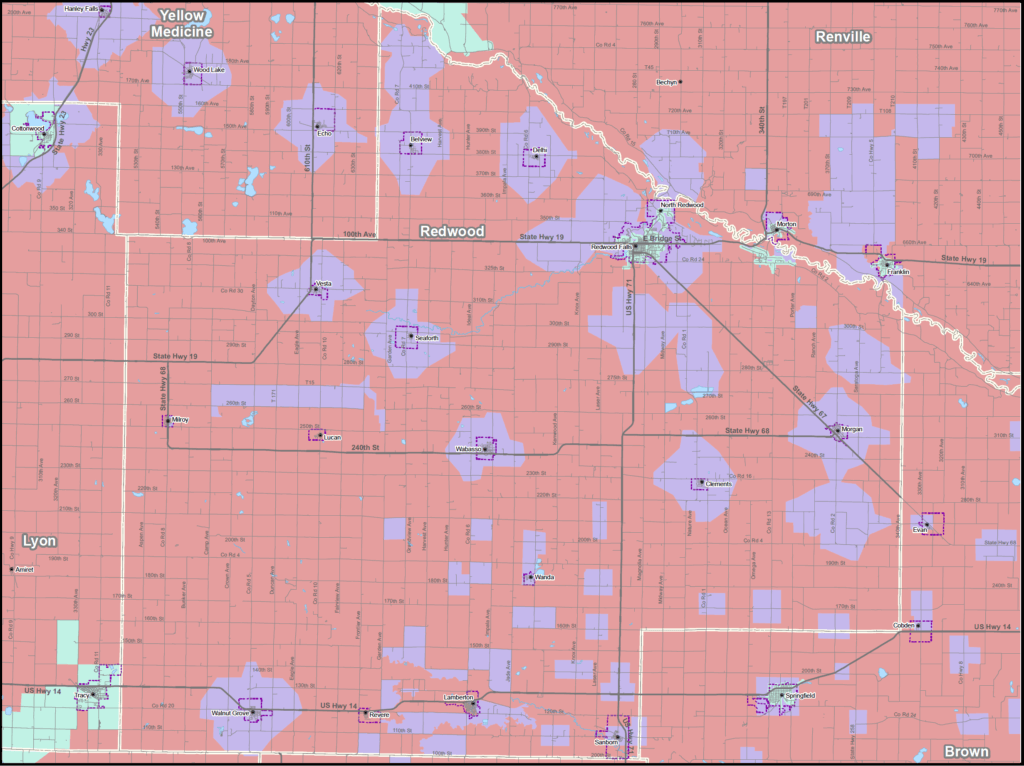Coverage map graphic