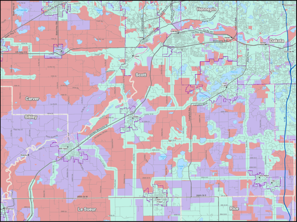 Coverage map graphic