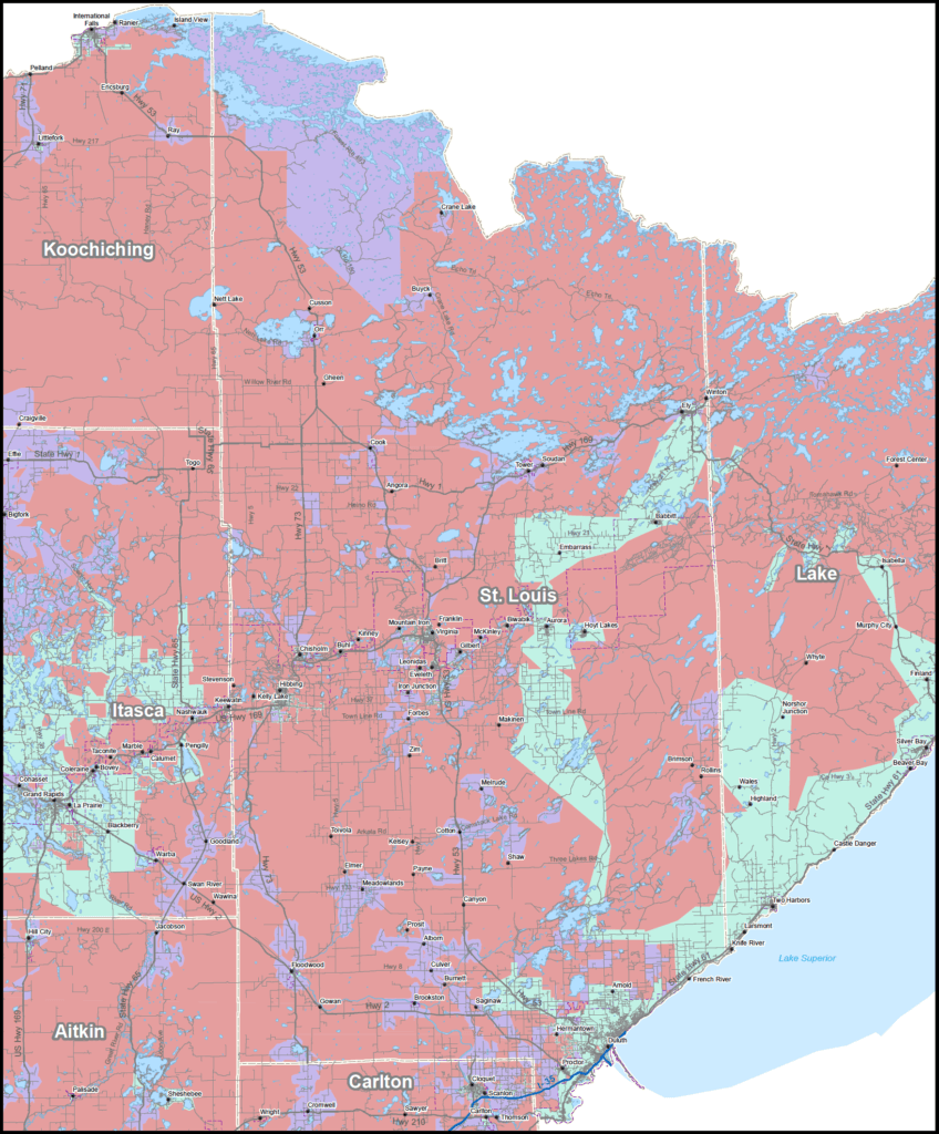 Coverage map graphic