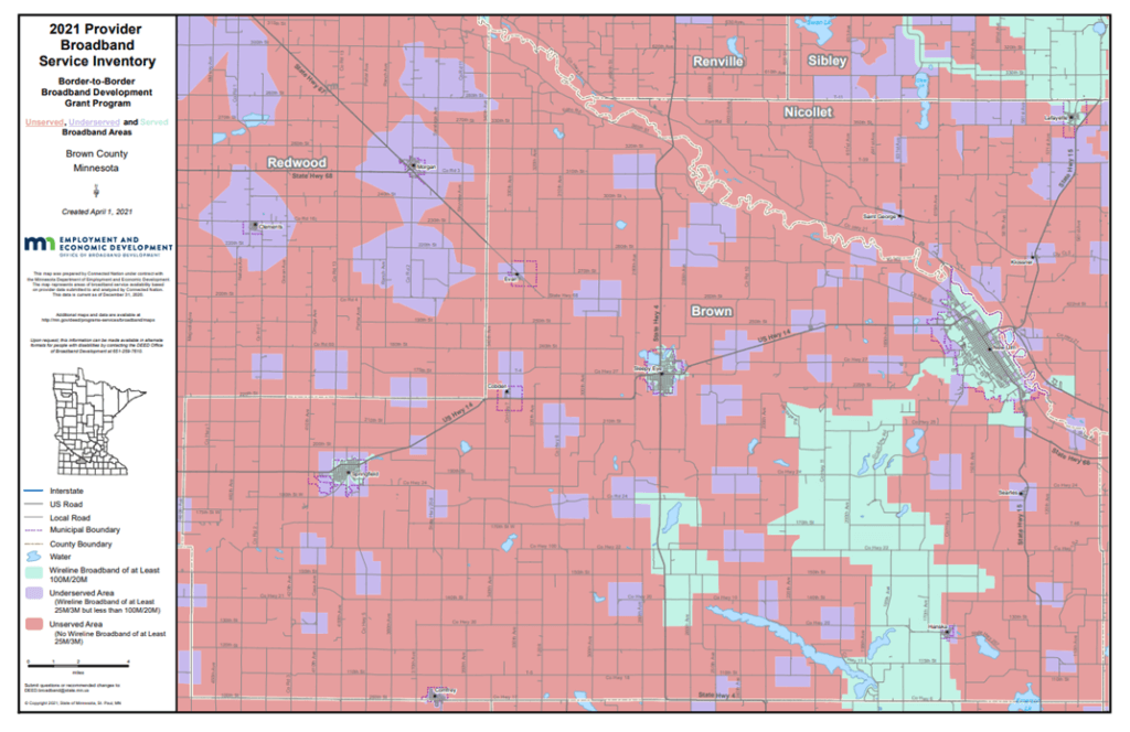 Coverage map graphic
