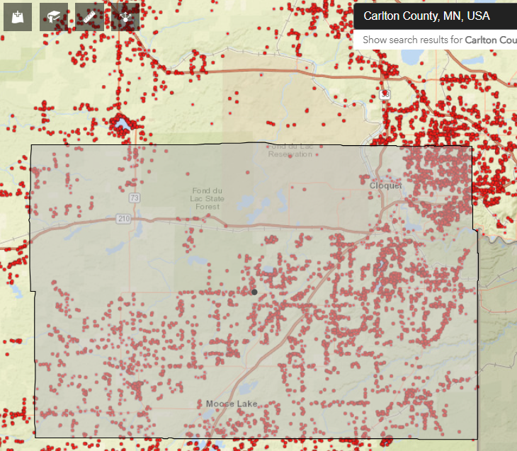Coverage map graphic