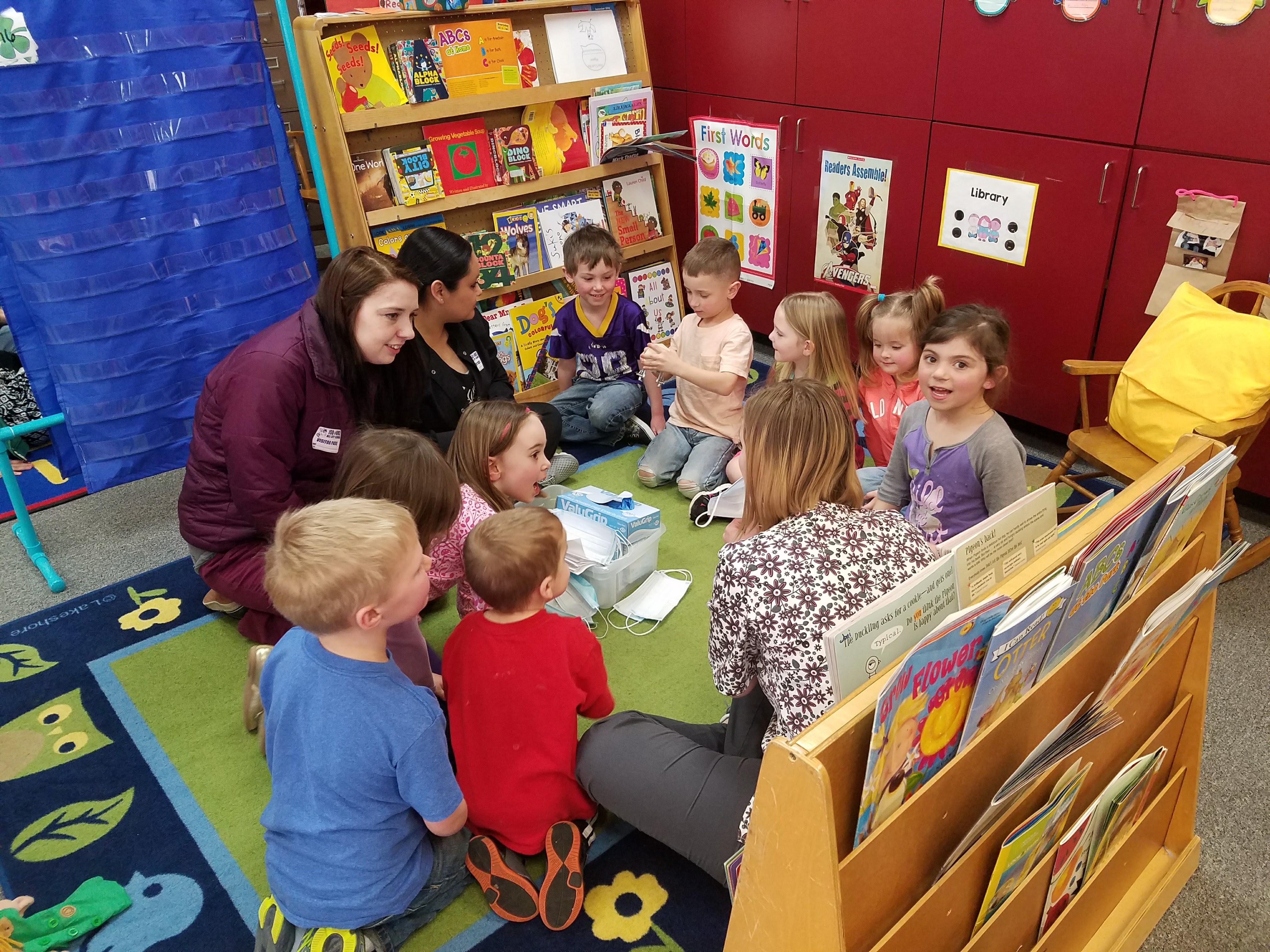 Children gather for circle time at Early Start in Hill City, MN. 