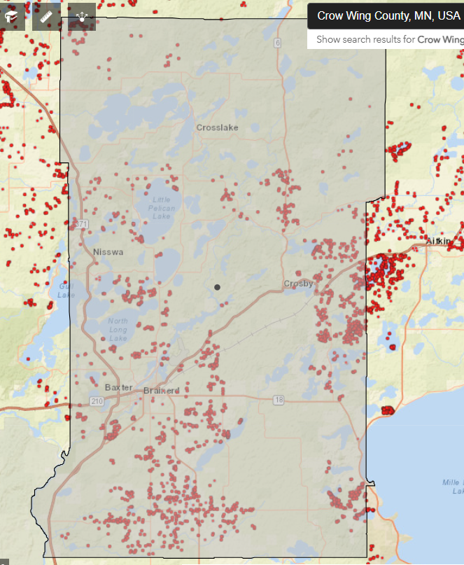Coverage map graphic