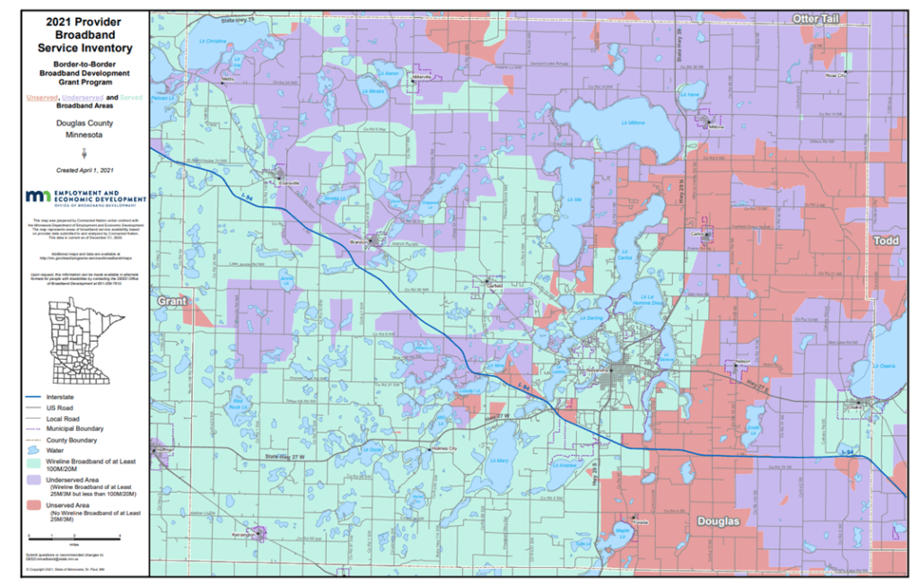 Coverage map graphic