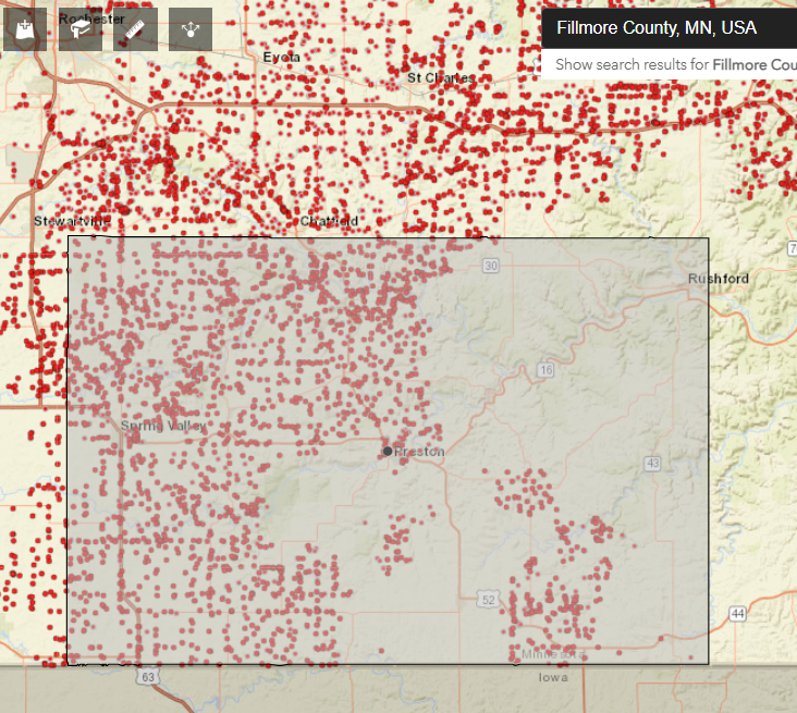 Coverage map graphic
