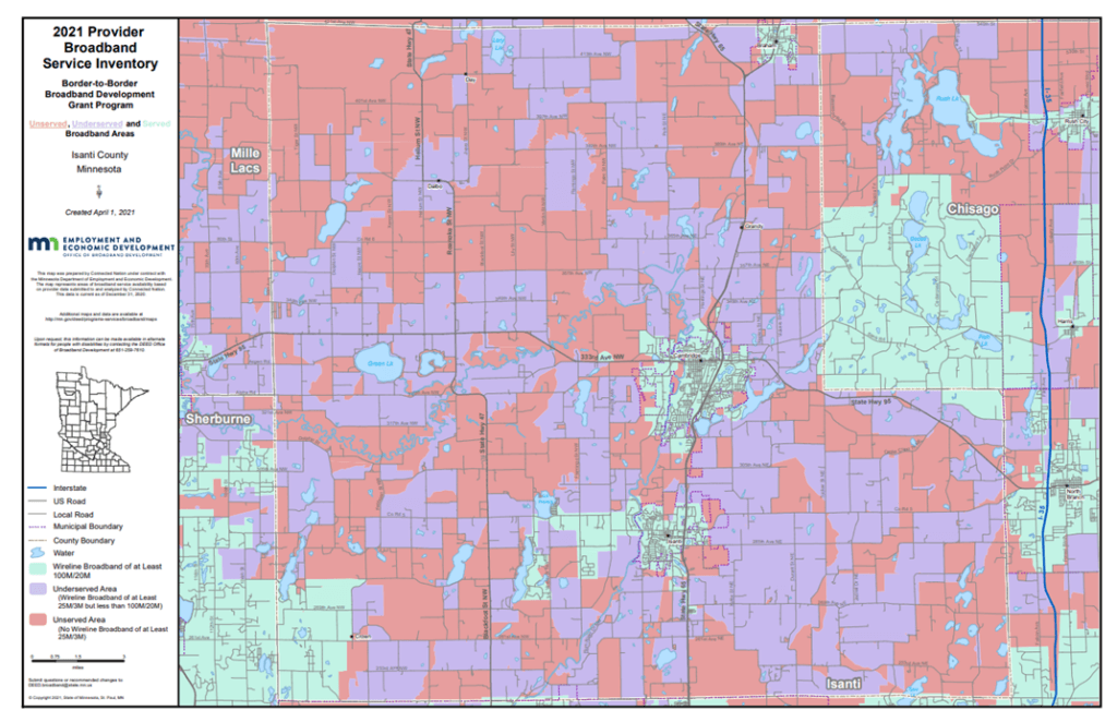 Coverage map graphic