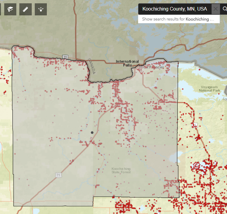 Coverage map graphic