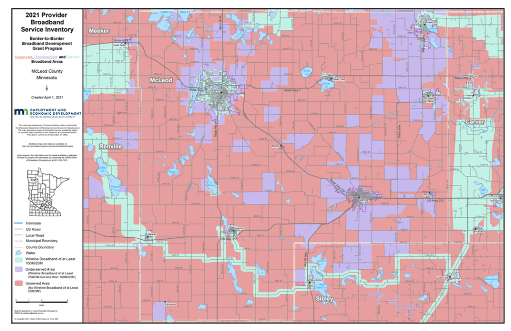 Coverage map graphic