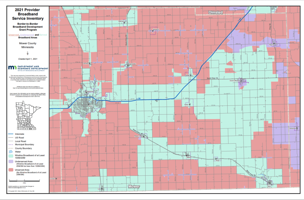 Coverage map graphic