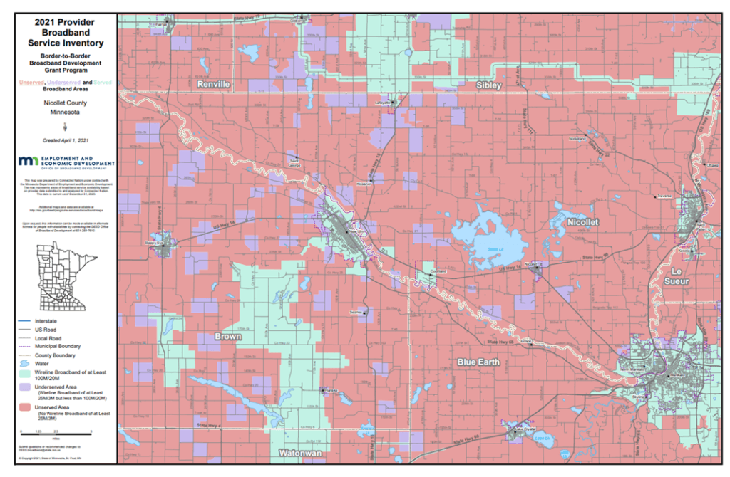 Coverage map graphic